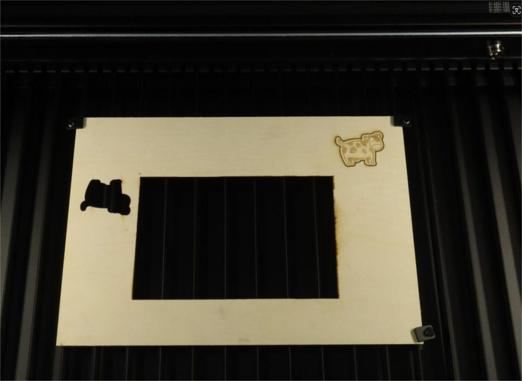 xTool P2 accurately works on the real object