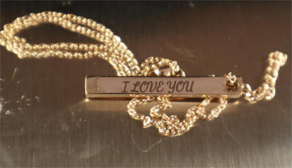 jewelry engraved by xTool p2