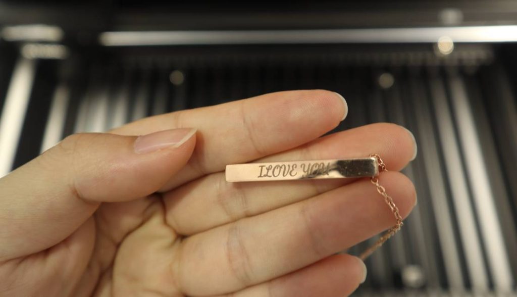 jewelry engraved by xTool p2