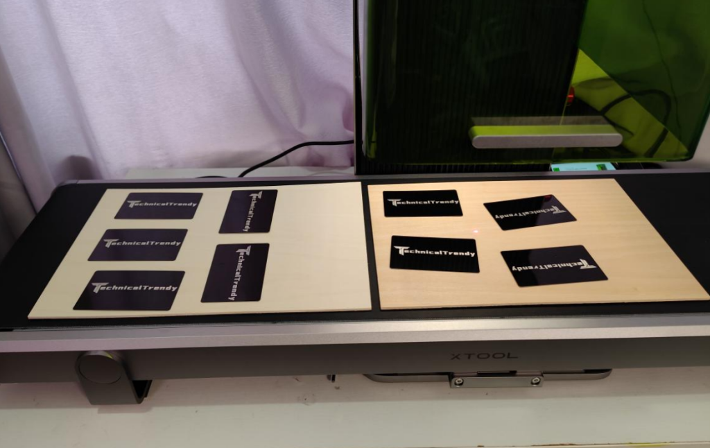 Batch engraving black material successfully