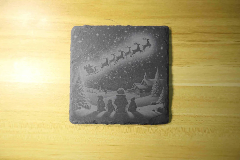 Ultra-fine engraving on rock